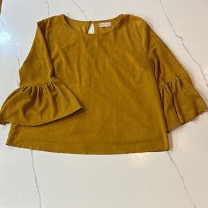 Altar'd State Mustard Long Sleeve Top